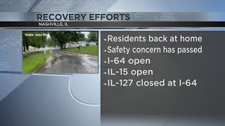 Nashville IL provides Wednesday morning updates after dam failure [upl. by Nahtaj73]