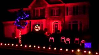 Halloween Light Show 2011  Monster Mash [upl. by Hctud768]