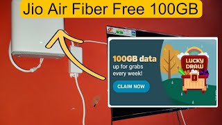 jio airfiber free 100GB Data 2024  jio airfiber diwali offer  jio air fiber 1 year free [upl. by Luigi]