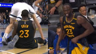 Draymond Green trips Zach Edey then says quotfk youquot to ref after ejected vs Grizzlies [upl. by Jeddy]