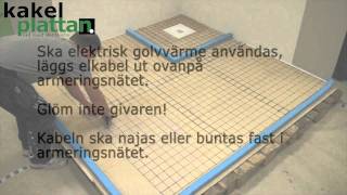 Armeringsnät till flytspackel för avjämning av badrum amp tvättstuga Mer på wwwkakelplattanse [upl. by Enttirb]