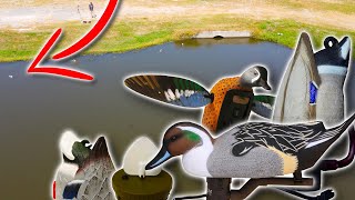 DUCKS EYE View What MOTION DECOYS Look Like from the AIR [upl. by Abisia]