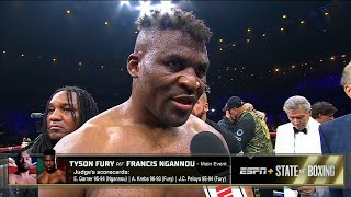 Francis Ngannou Wants to Run It Back With Tyson Fury  POST FIGHT INTERVIEW [upl. by Irrab48]