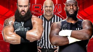 Braun Strowman vs Omos at Raw  WWE2K24 Gameplay  Kurt Angle Special Guest Referee [upl. by Ramu]