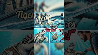 quotHero Shark Rescues Trapped Sea Turtlequot🦈🐢shorts​ wholesome ​ heartwarming ​ story ​ animals ​ [upl. by Nesyrb]