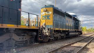 CSX 8881 8040 8831 Locomotives Lansdale Pa 101424 running connected CSX PN Interchange Switch [upl. by Nuaj]