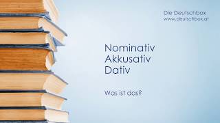 Nominativ Akkusativ Dativ  Was ist das [upl. by Igig]