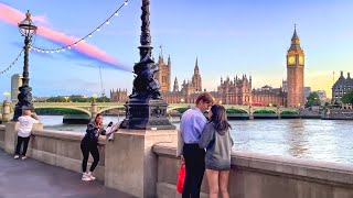 A Romantic London Sunset Walk ❤️ Summer 2024 in Central London · 4K HDR [upl. by Singhal]