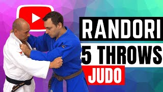 Judo Randori  5 Throws  Do You Know Them [upl. by Cirdes408]