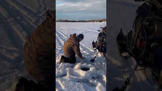 Ice fishing big lake alaska [upl. by Jenda878]