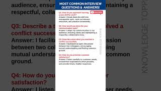 4 Most Common Job Interview Questions and Answers [upl. by Daphne]