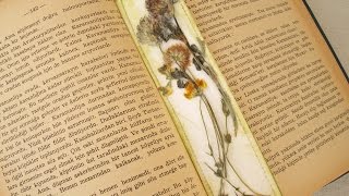 DIY Dried Flowers Bookmark TutorialKurumuş Çiçeklerden Kitap Ayracı Yapılışı [upl. by Lauryn277]