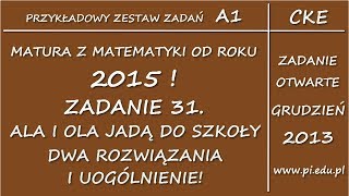 Zadanie 31 Matura z matematyki od 2015 PP Arkusz A1 CKE Równania Fizyka [upl. by Knepper571]