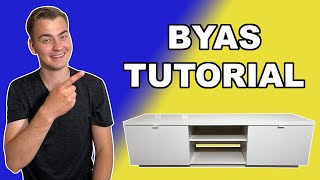 IKEA BYÅS TV Bench Tutorial [upl. by Ileyan332]