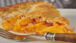 Peach Pie Recipe Demonstration  Joyofbakingcom [upl. by Olav64]