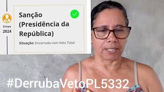 ⚠️PL533223 VETO INTEGRAL pelo Presidente Lula 271124 Senado Federal  Novo andamento [upl. by Thesda]