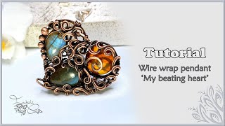 Valentines heart  wire wrap pendant [upl. by Farica]