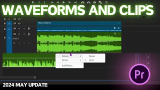 Modern Intelligent Waveforms and Clips in Premiere Pro 2024 New Update [upl. by Miun]