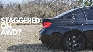 How to run staggered wheels on AWD cars [upl. by Fitalludba]