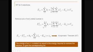 Koopmans theorem  Part 1 [upl. by Stafani]