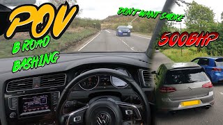 NASTY 500BHP GOLF GTI TOO FAST FOR THE ROADS POV DRIVE [upl. by Olmstead]