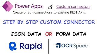 PowerApps Custom Connectors sending JSON DATA OR FORM DATA [upl. by Inaja]