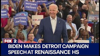 Full speech from Biden during Detroit campaign stop [upl. by Conlee398]