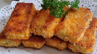 Easy Tofu Nuggets Recipe in Pashto  How to make Crispy Tofu Nuggets at home [upl. by Ynoffit]