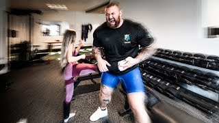 HAFTHOR BJORNSSON  KELSEY KICKS ME IN THE GUT [upl. by Wadlinger244]