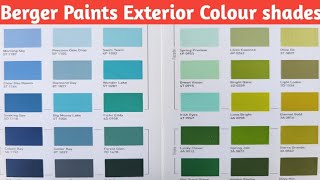 Berger Paints exterior paint chart  Berger paints colour combinations catalogue Berger paints [upl. by Earahs]