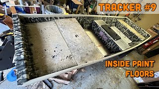 Painting the Inside and Installing the Floors  Tracker Jon Boat to Bass Boat [upl. by Laurance]