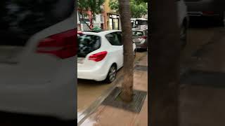 Street Flooding in Málaga Rincón de la Victoria  Real Footage [upl. by Einnoj]