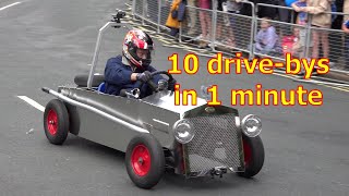 Eastbourne Soapbox Race 2023 10 Drivebys in 1 minute [upl. by Boylston632]