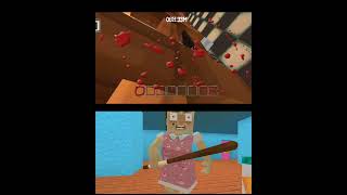 Blocky Granny MINECRAFT Vs Grandpa and Granny Craft Garden MINECRAFT [upl. by Linders]