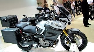 2014 Yamaha XT1200ZE Super Tenere Walkaround  2013 EICMA Milano Motorcycle Exhibition [upl. by Drahsar]