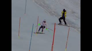 Henrik Kristoffersen slalom training in SaasFee Summer 2021 [upl. by Rudich179]