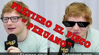 Ed Sheeran entrevista en Chile quotPREFIERO EL PISCO PERUANO QUE EL CHILENOquot 2017 HD [upl. by Leemaj]