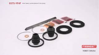 0375YF4F FRONT BRAKE CALIPER REPAIR KIT FOR HONDA [upl. by Omari]