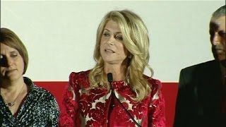 Wendy Davis addresses supporters  Nov 4 2014 [upl. by Juliann489]