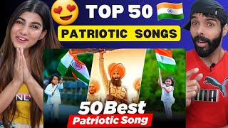 Best Patriotic Song Of All Time  Top 50 Desh Bhakti Song Independence Day Special Reaction [upl. by Ahsehyt844]