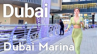 Dubai 4K Amazing Dubai Marina Walking Tour 🇦🇪 [upl. by Cynara]