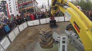 Driver view Menzi Muck demo show  Bauma 2016 [upl. by Pitchford629]