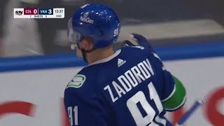 Nikita Zadorov gets a Gordie Howe hattrick vs his former team Avalanche 13 mar 2024 [upl. by Anilah944]