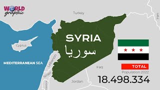 Syria Map Provinces and Population [upl. by Kcirdes]