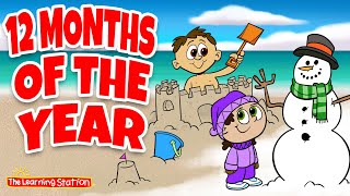 12 Months of the Year ♫ Learn Months Song ♫ with Don Monopoli ♫ Kids Songs by The Learning Station [upl. by Notniw540]