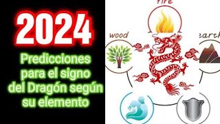 HORÓSCOPO CHINO 2024  Predicciones para el signo del Dragón según su elemento [upl. by Ojela]