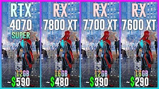 RTX 4070 SUPER vs RX 7800 XT vs RX 7700 XT vs RX 7600 XT  Test in 25 Games [upl. by Josler]