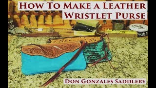 How To Make a Leather Wristlet Purse [upl. by Gulick757]