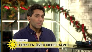 Flykten över Medelhavet quotEn man tvingades i båten av släktingarquot  Nyhetsmorgon TV4 [upl. by Jerald]