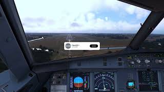 Crosswind Landing Cockpit View  Roma FCO  flightsimulator [upl. by Ailes]